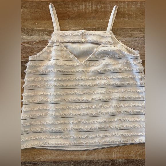 Maeve by Anthropologie Quinn Striped & Fringe Tank Top, Size 8 - Picture 7 of 16